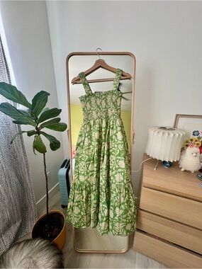 Floral Nap Dress - Green